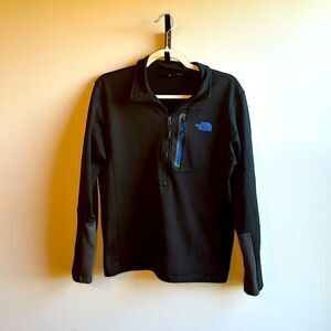 The Northface Black and Blue 3/4 Zip Pullover Men’s Sweater with Breast Pocket M